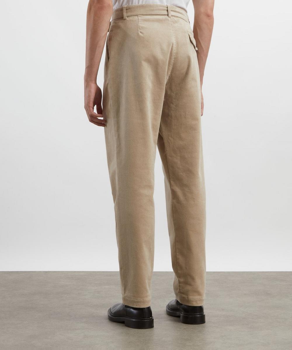 Liberty London Oliver Spencer Belted Sibley Cord Beige Trousers