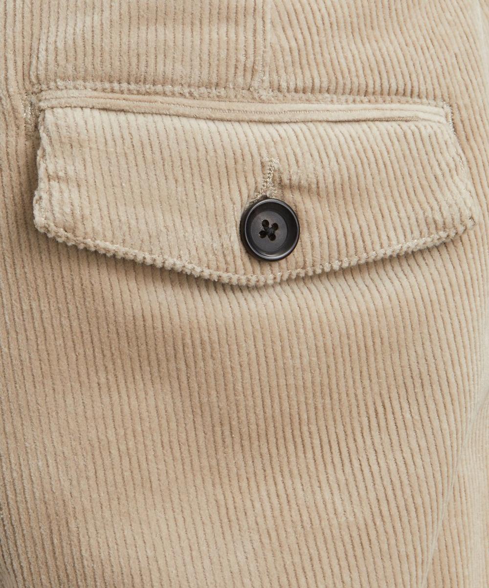 Liberty London Oliver Spencer Belted Sibley Cord Beige Trousers