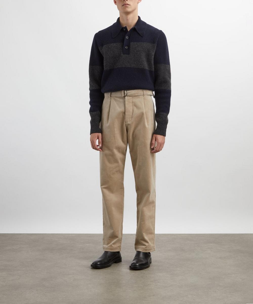 liberty london Oliver Spencer Belted Sibley Cord Beige Trousers