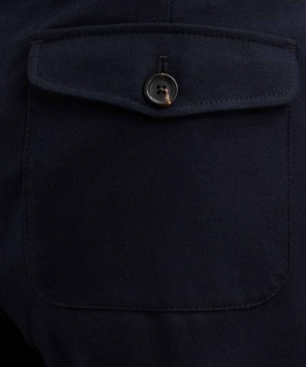 Liberty London Oliver Spencer Navy Orsman Wide-Leg Trousers