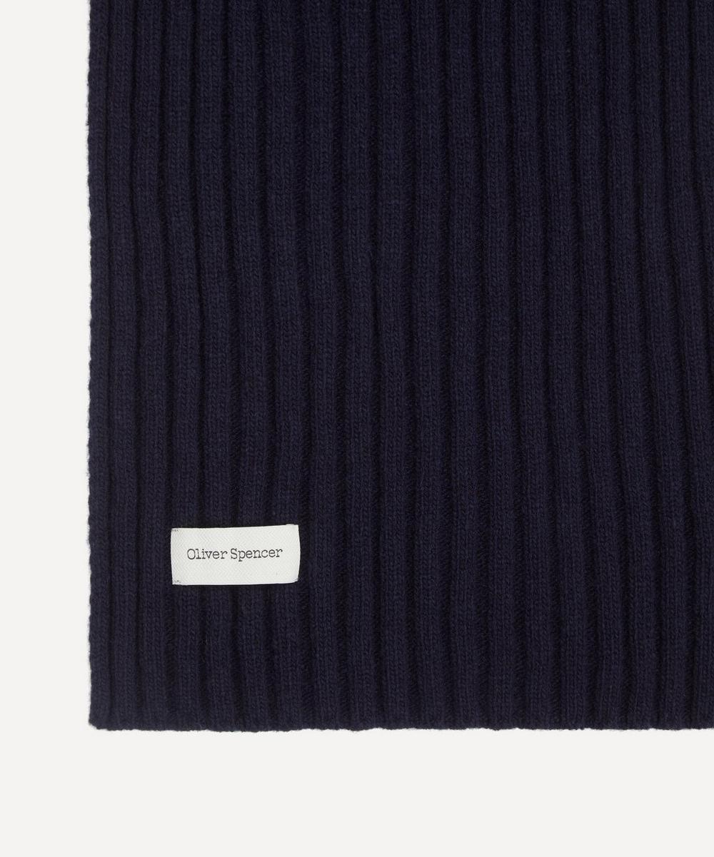Liberty London Oliver Spencer Navy Soane Ribbed Scarf