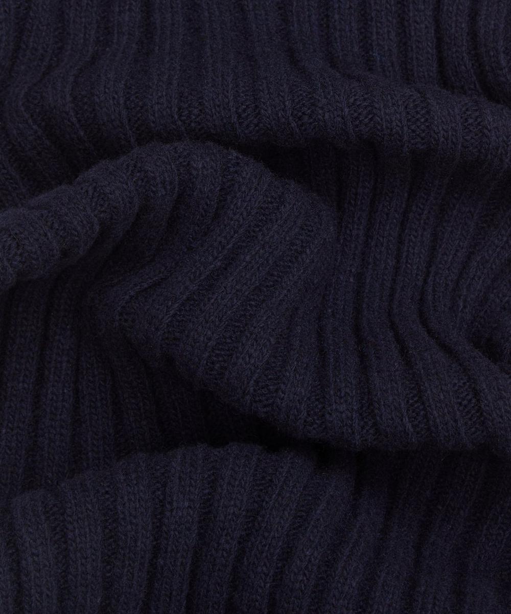 Liberty London Oliver Spencer Navy Soane Ribbed Scarf