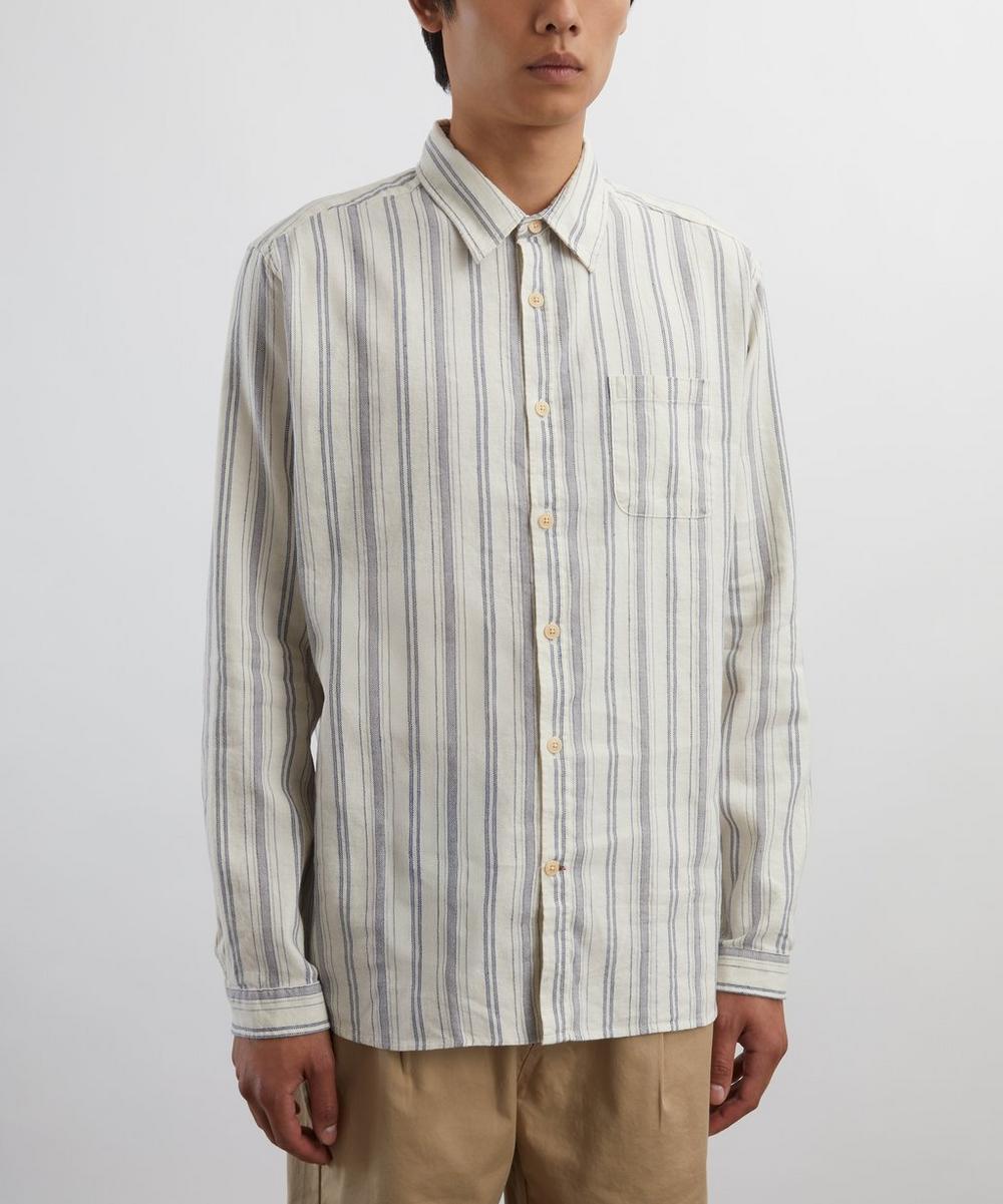 Liberty London Oliver Spencer New York Special Lockwood White-Blue Shirt