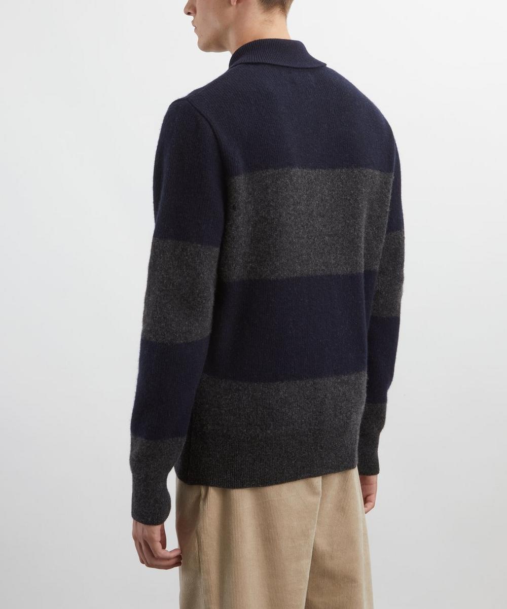 Liberty London Oliver Spencer Wren Knitted Polo Shirt