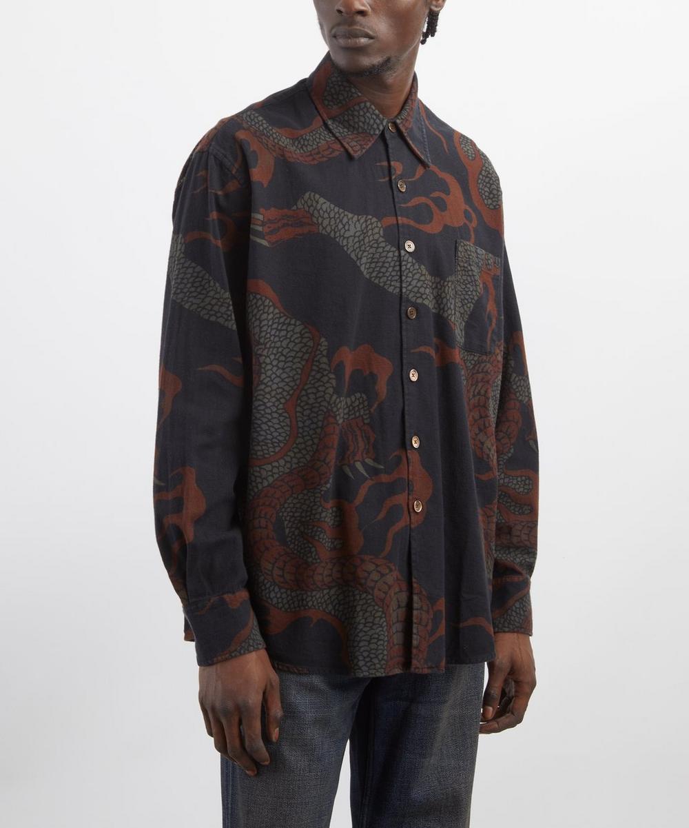 Liberty London Our Legacy Above Brown Abstract Snake Shirt