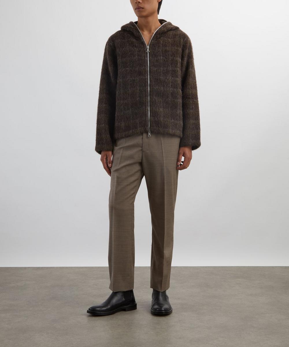 liberty london Our Legacy Brown Checked Hooded Jacket