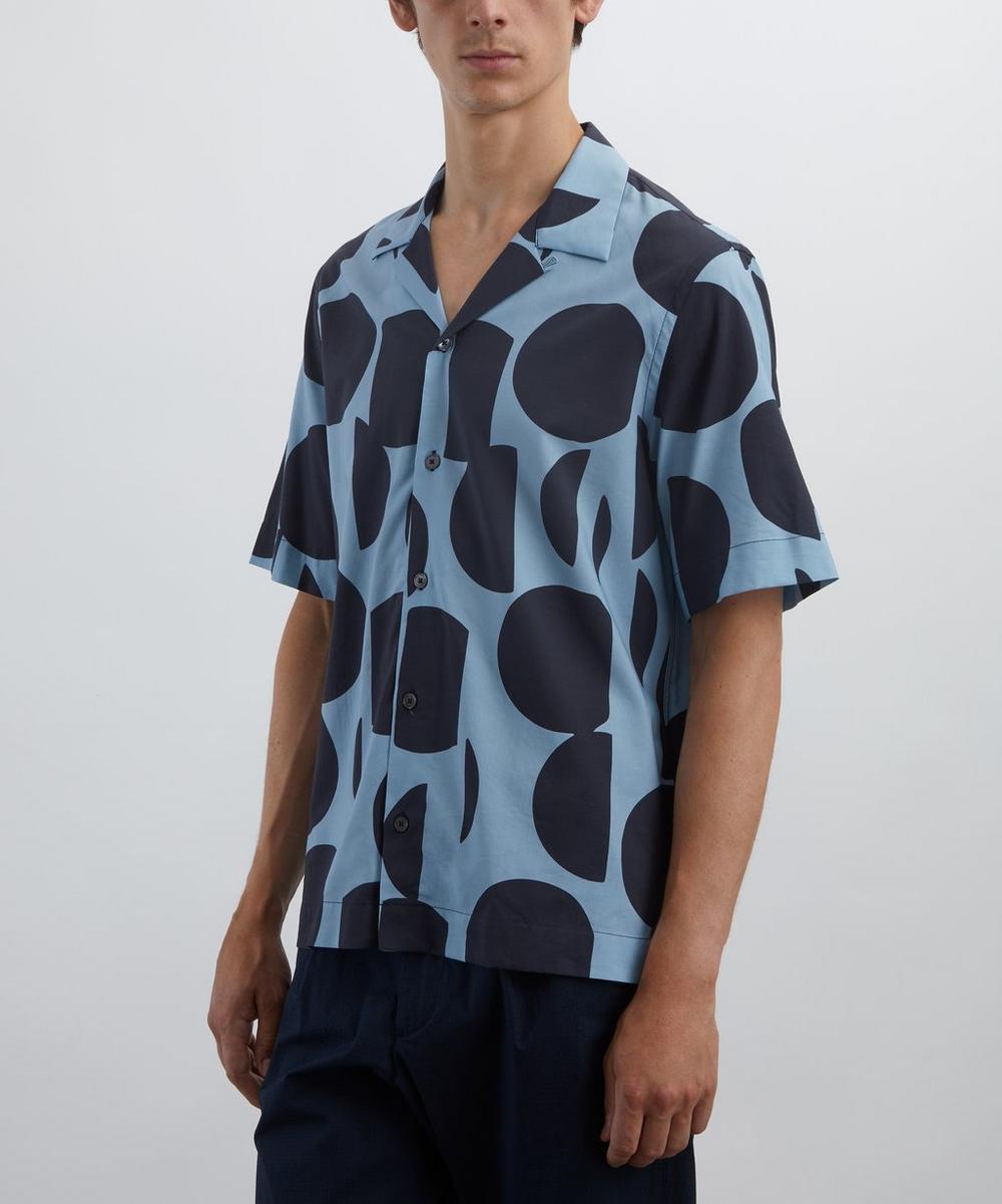 Liberty London Paul Smith Blue Cut-Up Dots Short-Sleeve Shirt