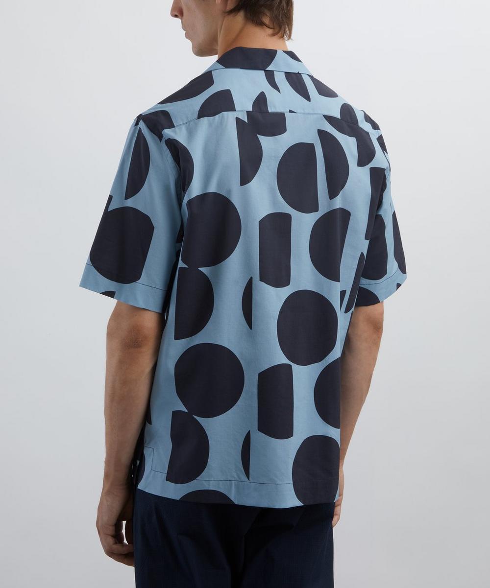 Liberty London Paul Smith Blue Cut-Up Dots Short-Sleeve Shirt