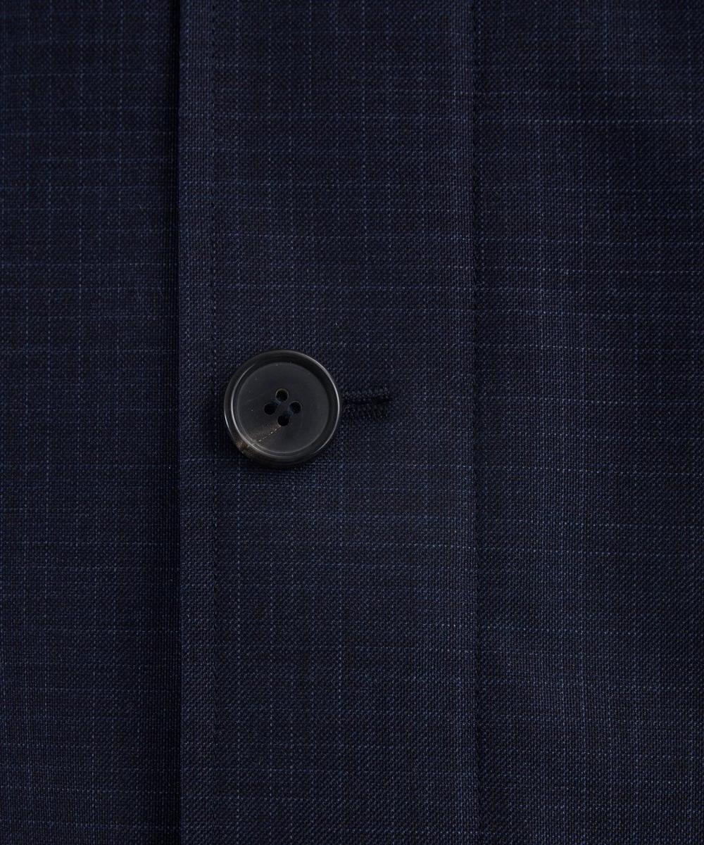 Liberty London Paul Smith Navy Plaid Mac Coat With Gilet