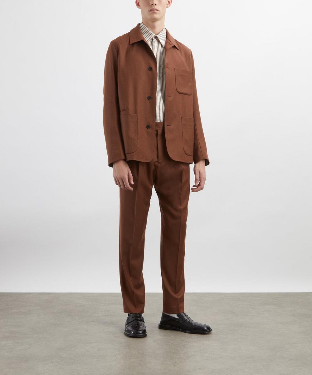 liberty london Paul Smith Overdyed Wool-Cashmere Flannel Work Jacket