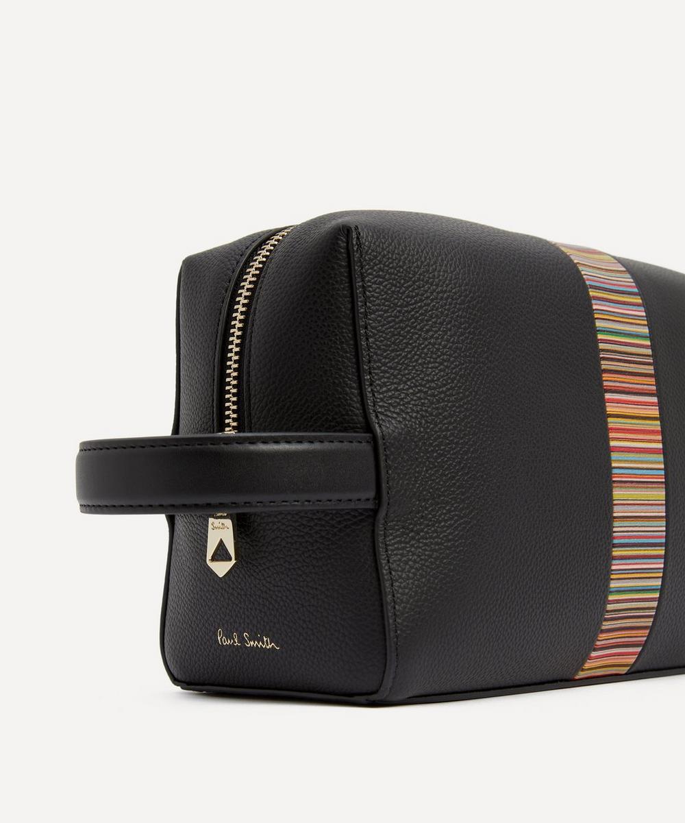 Liberty London Paul Smith Signature Stripe Leather Wash Bag
