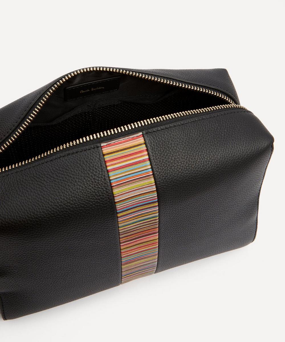 Liberty London Paul Smith Signature Stripe Leather Wash Bag