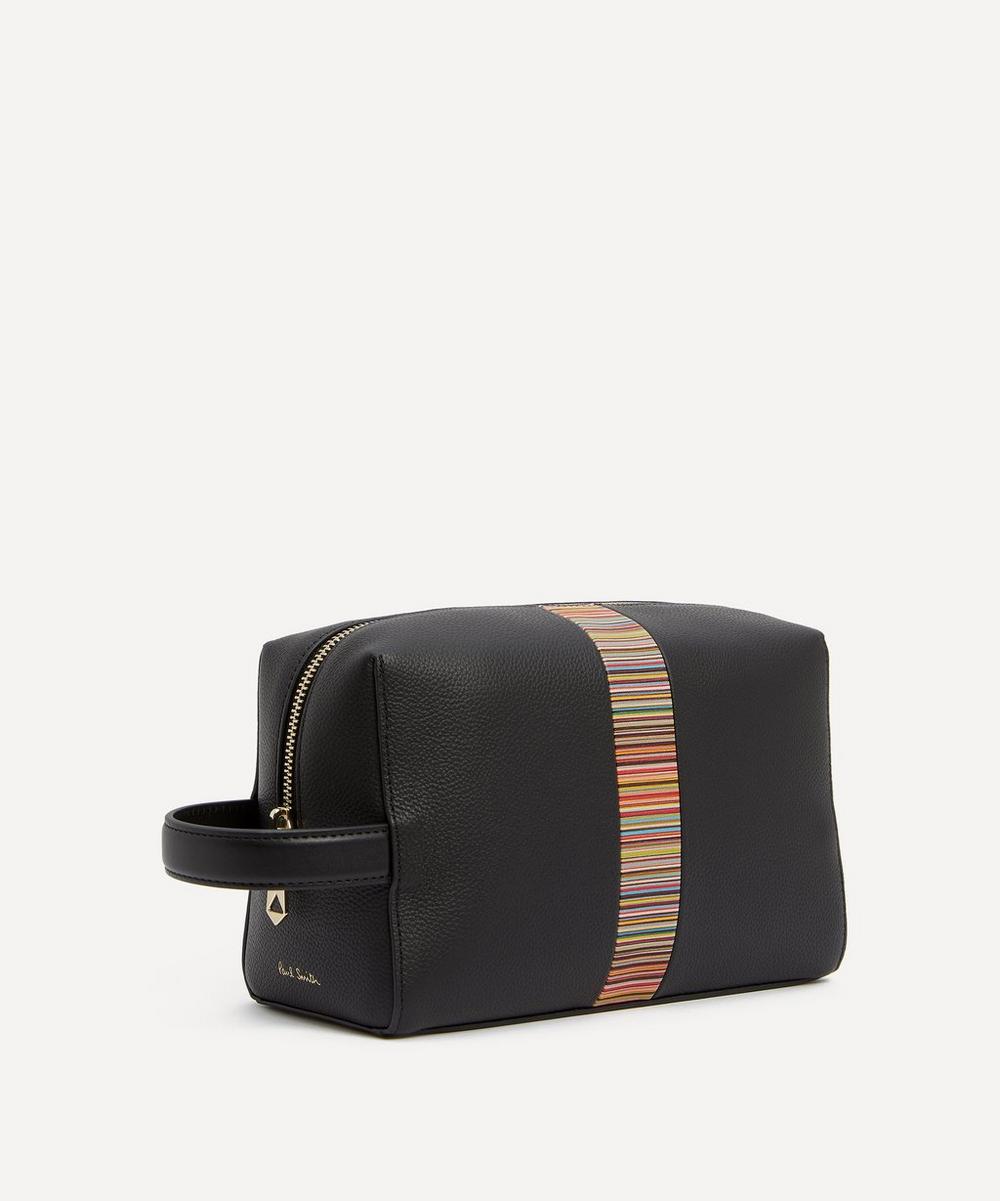 liberty london Paul Smith Signature Stripe Leather Wash Bag
