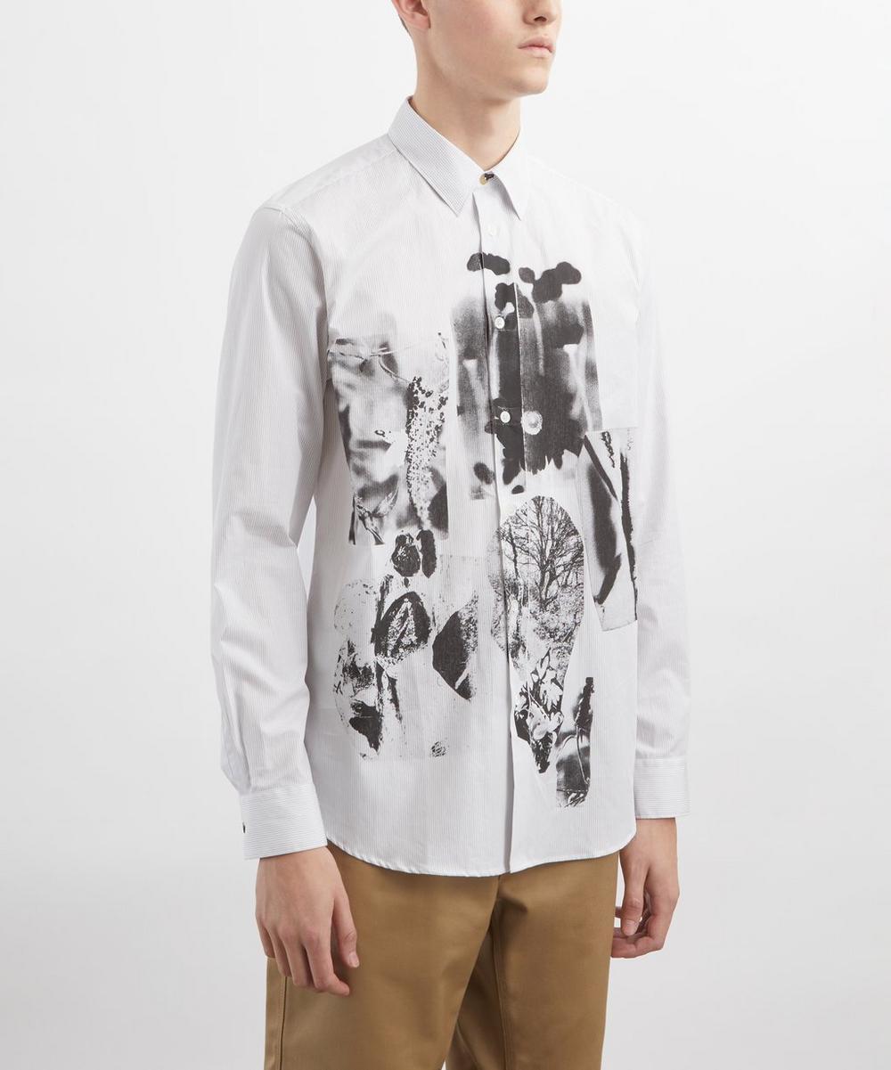 Liberty London Paul Smith White Stripe Field Flowers Print Shirt