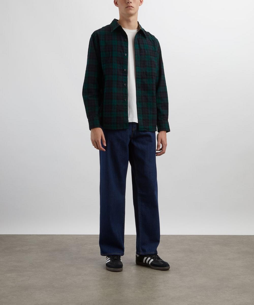 liberty london Pendleton Lined Collar Black Watch Tartan Shirt