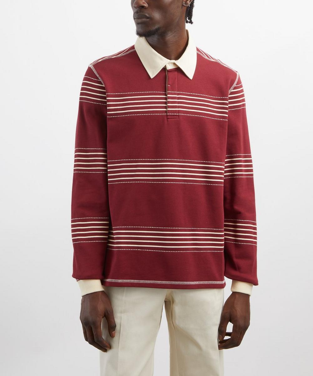 Liberty London Percival Editor Stripe Rugby Polo Shirt