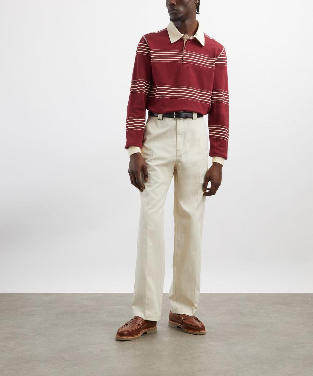 liberty london Percival Editor Stripe Rugby Polo Shirt