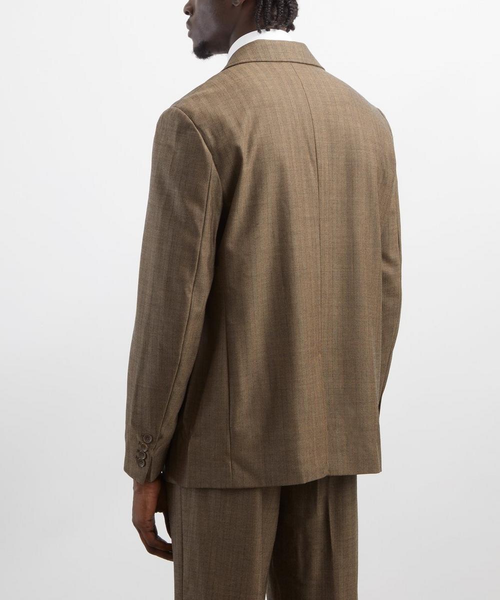 Liberty London Percival Grounds Herringbone Wool Blazer