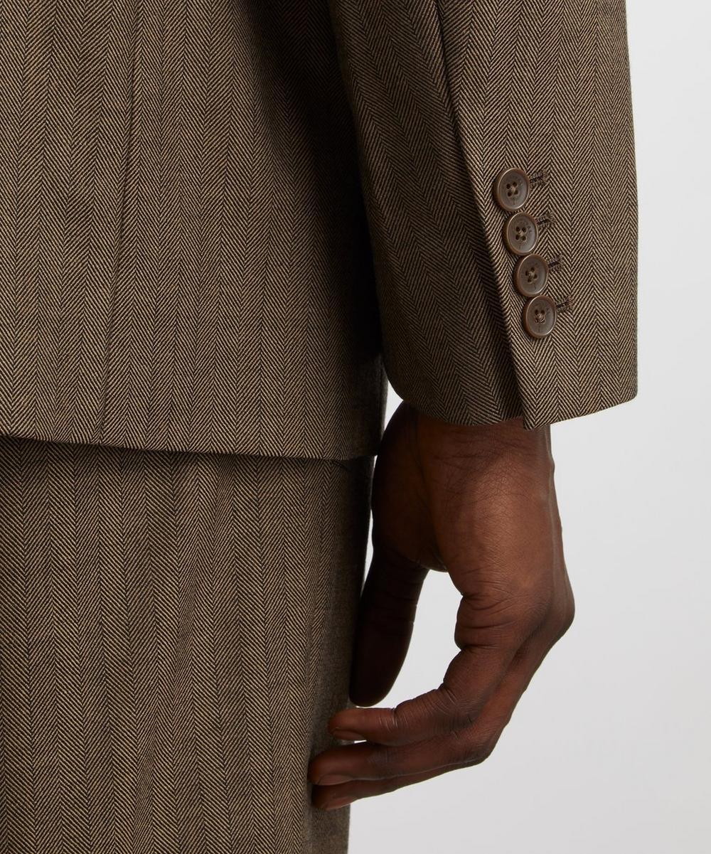 Liberty London Percival Grounds Herringbone Wool Blazer
