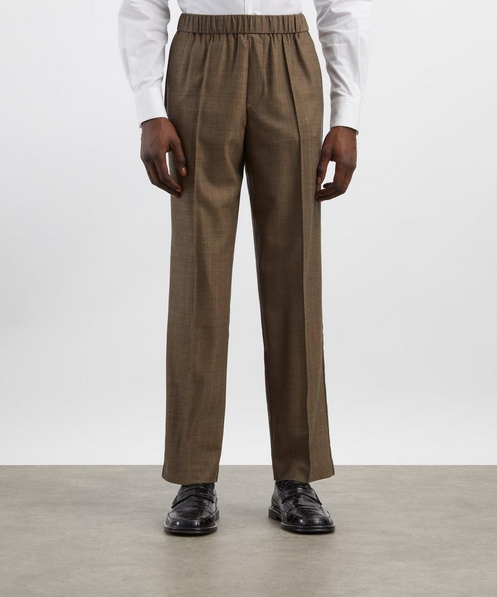 Liberty London Percival Grounds Herringbone Wool Relaxed Trousers