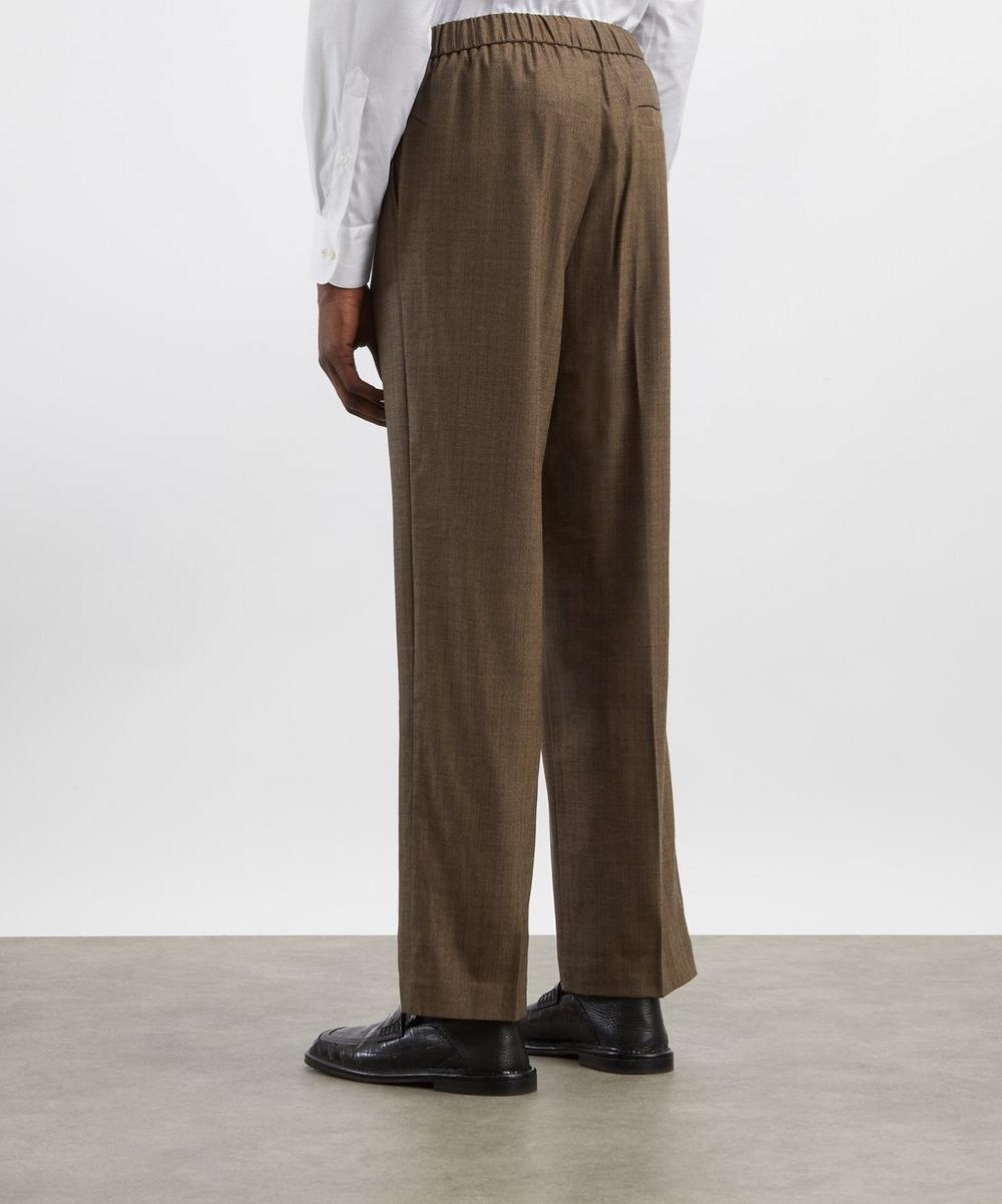 Liberty London Percival Grounds Herringbone Wool Relaxed Trousers