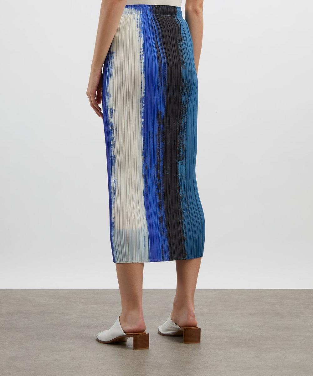 Liberty London Pleats Please Issey Miyake JUMP Blue Pleated Midi Skirt
