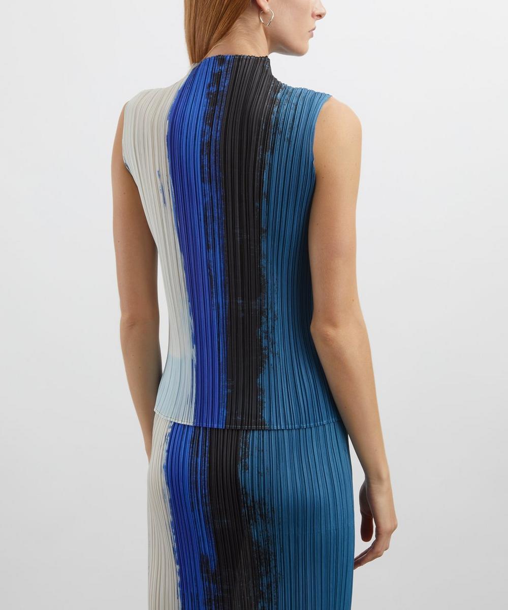 Liberty London Pleats Please Issey Miyake JUMP Blue Pleated Top