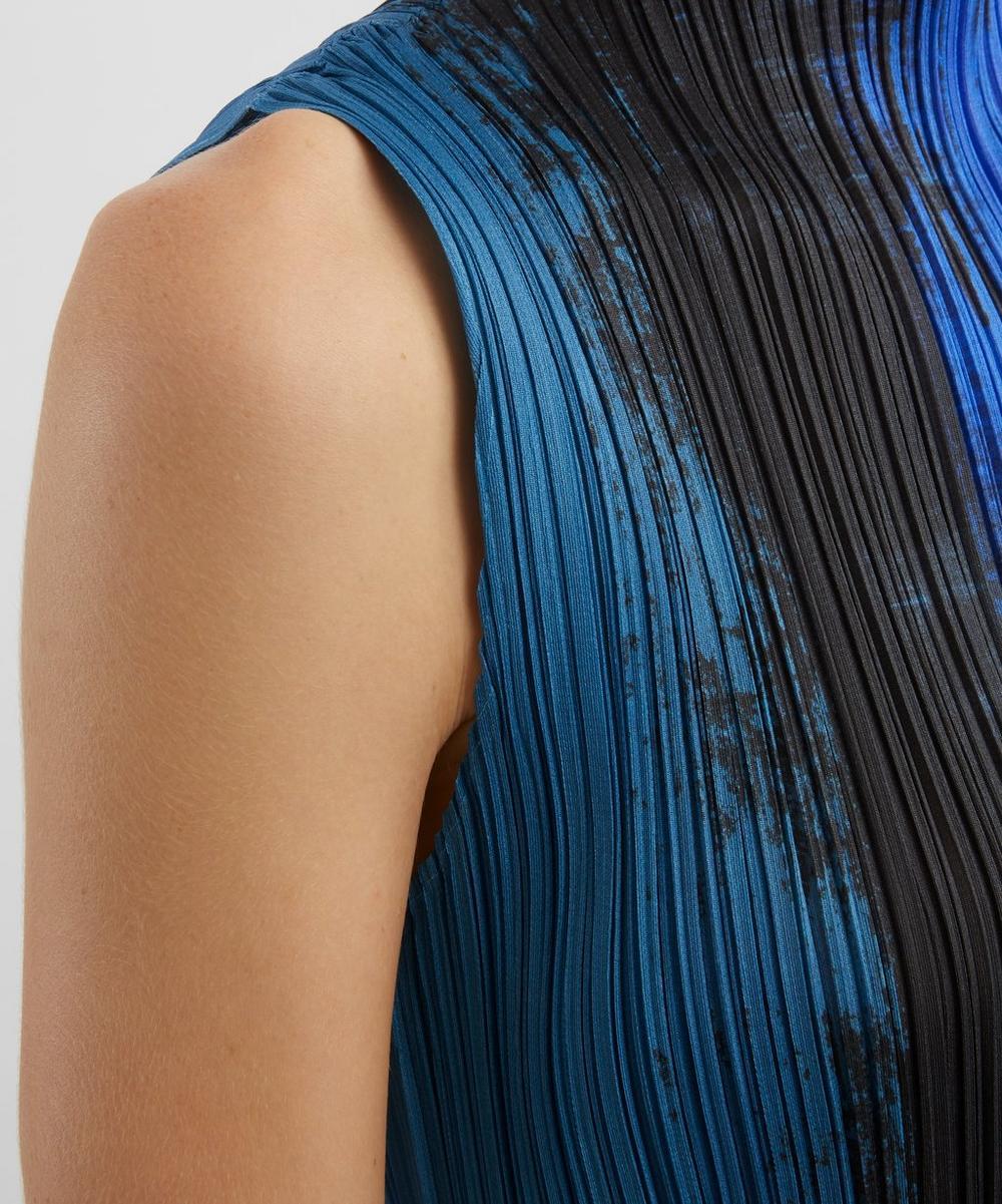 Liberty London Pleats Please Issey Miyake JUMP Blue Pleated Top