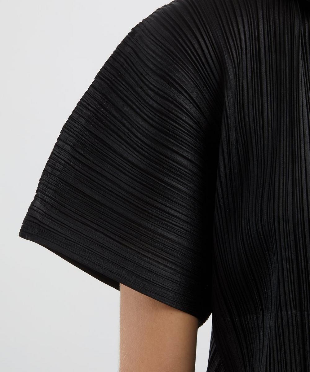 Liberty London Pleats Please Issey Miyake MONTHLY COLOURS: AUGUST Black Pleated Hooded Top