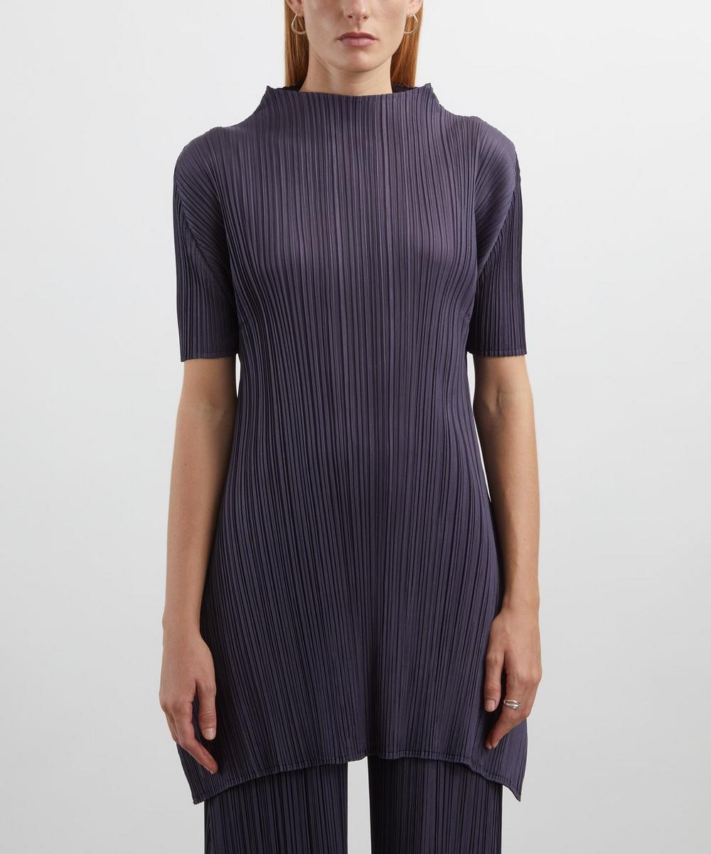 Liberty London Pleats Please Issey Miyake MONTHLY COLOURS: JULY Dark Grey Pleated Tunic