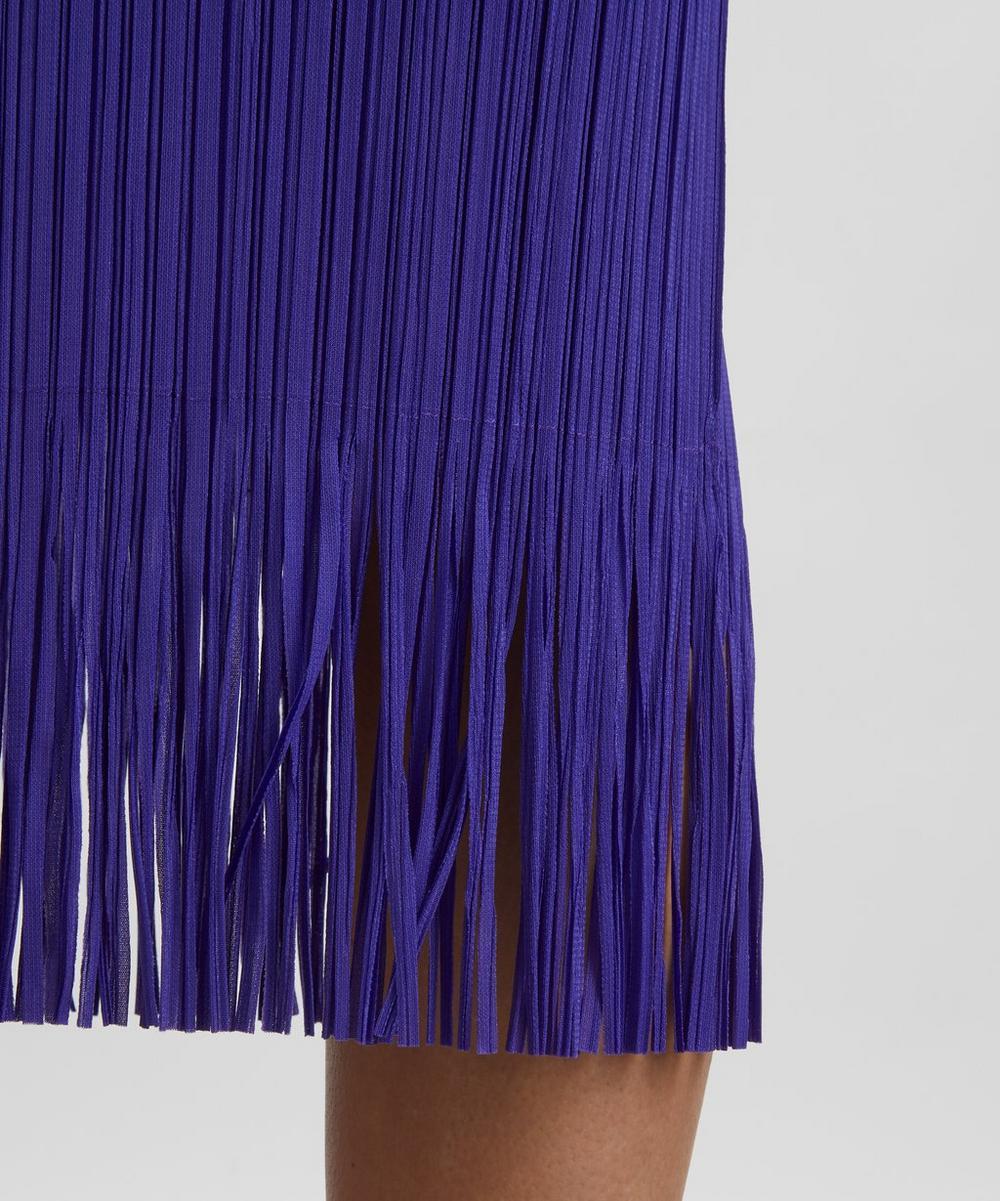 Liberty London Pleats Please Issey Miyake WAVE Purple Pleated Midi Dress