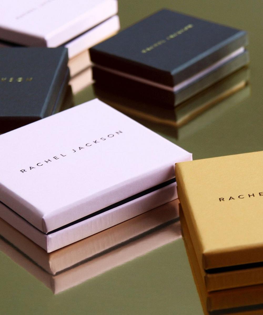 Liberty London Rachel Jackson 22ct Gold-Plated Amazonite T-Bar Huggie Hoop Earrings