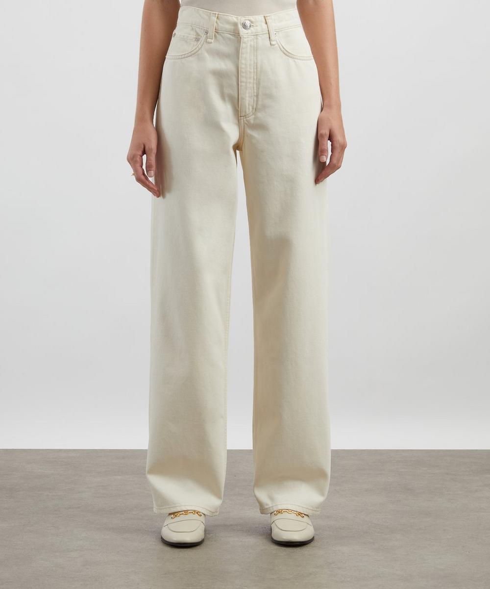 Liberty London Rag & Bone Shea Relaxed Straight Jeans In Ecru