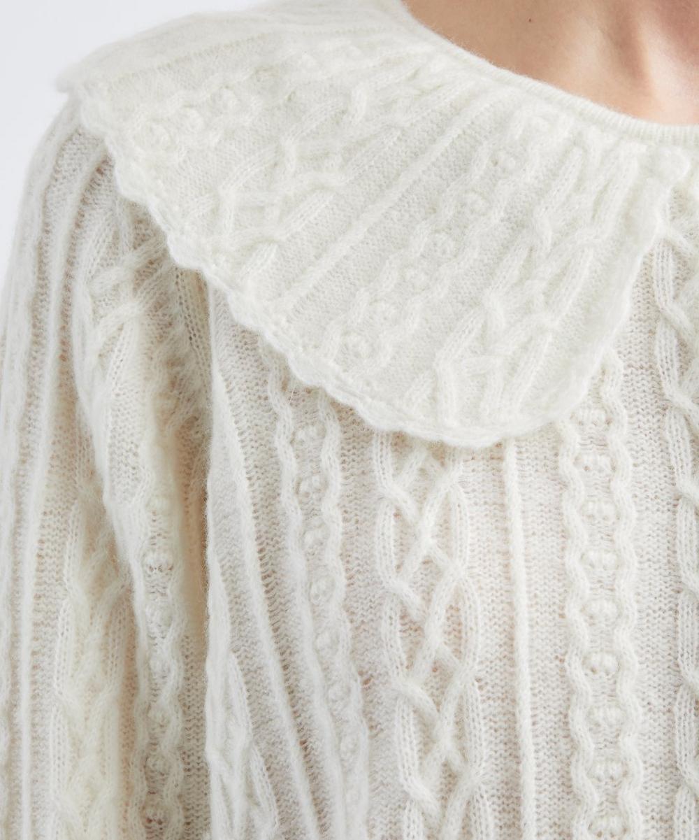 Liberty London RIXO Jelena Cream Wool-Blend Cardigan