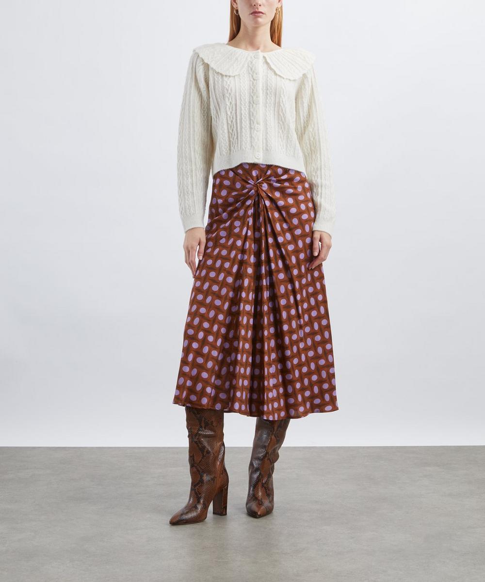 liberty london RIXO Jelena Cream Wool-Blend Cardigan