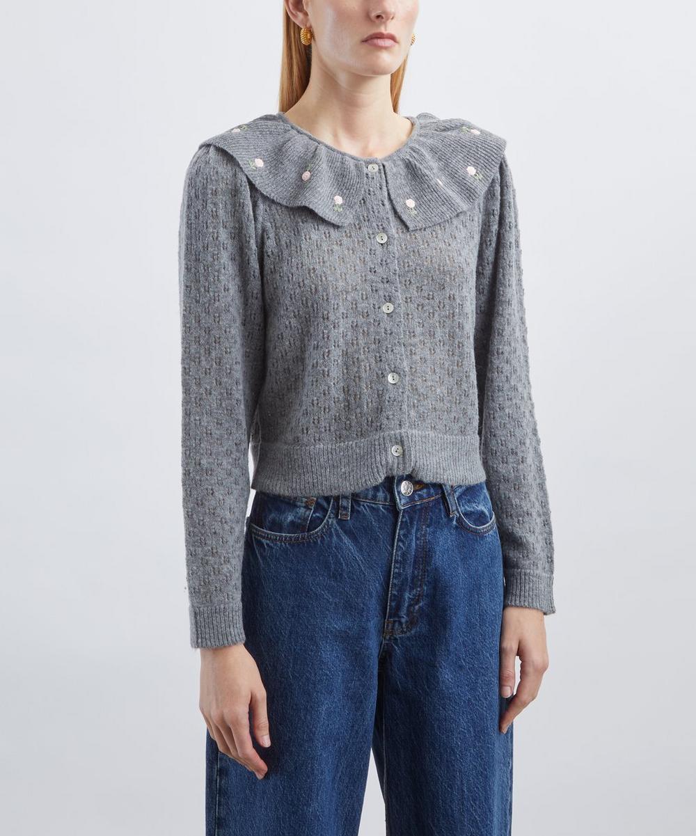 Liberty London RIXO Jelena Luna Bud Embroidered Cardigan