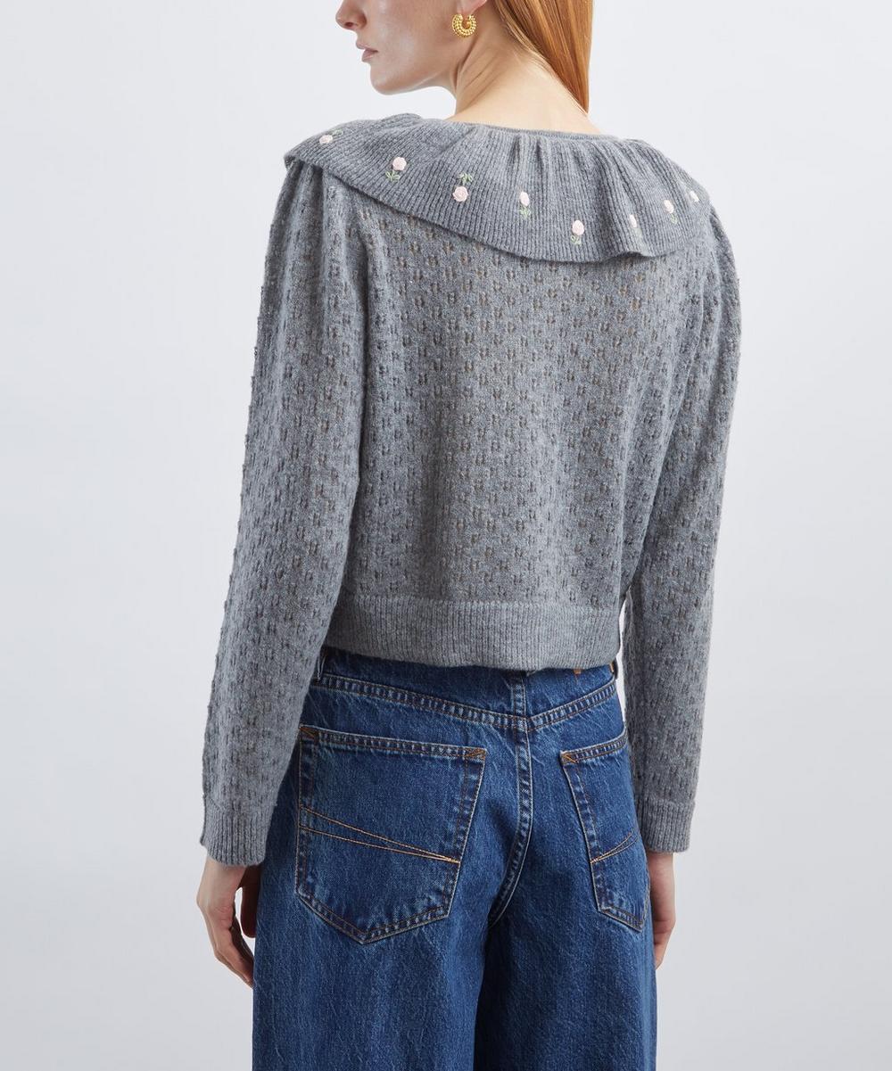 Liberty London RIXO Jelena Luna Bud Embroidered Cardigan