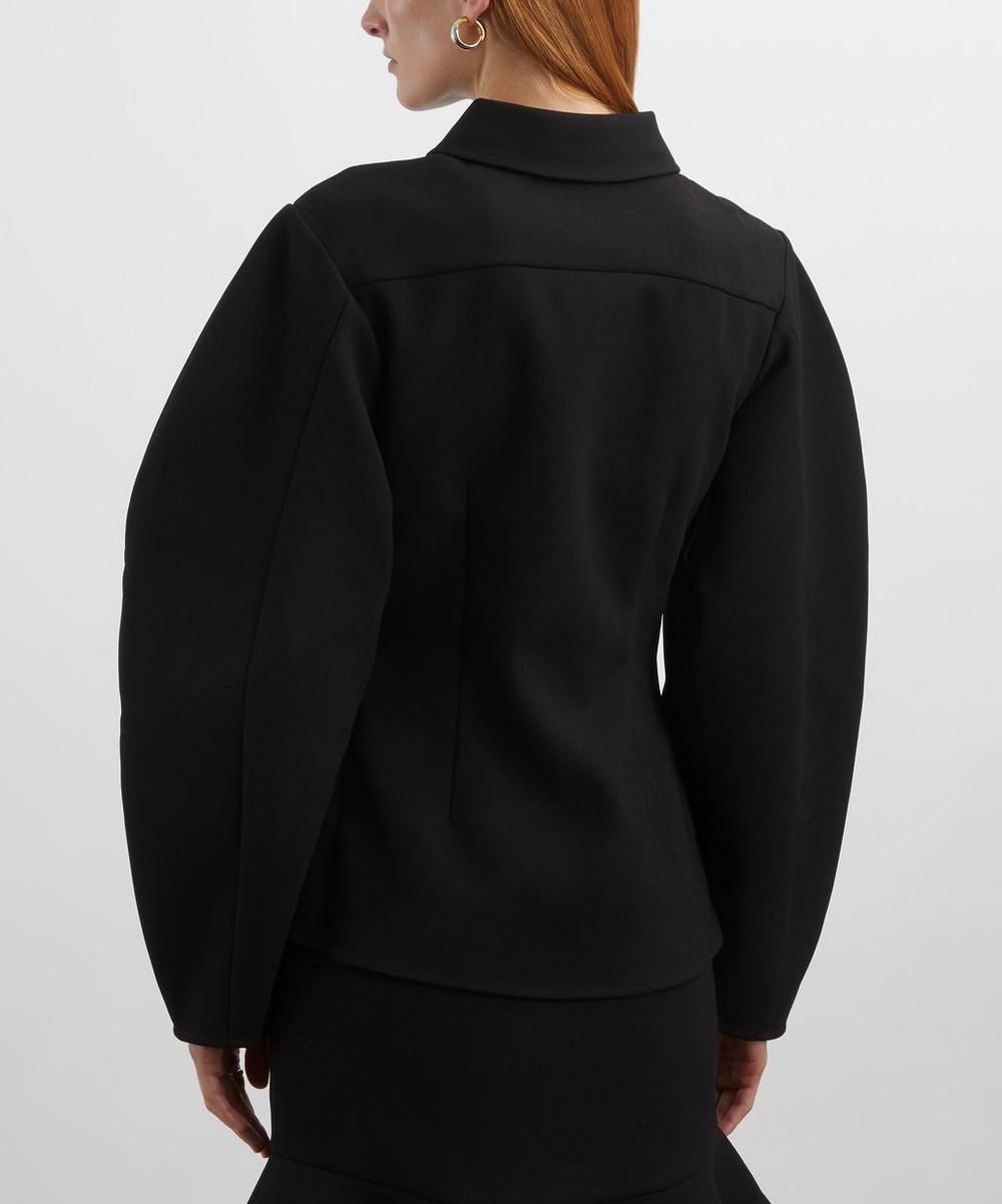 Liberty London ROTATE Birger Christensen Black Suiting Fitted Shirt