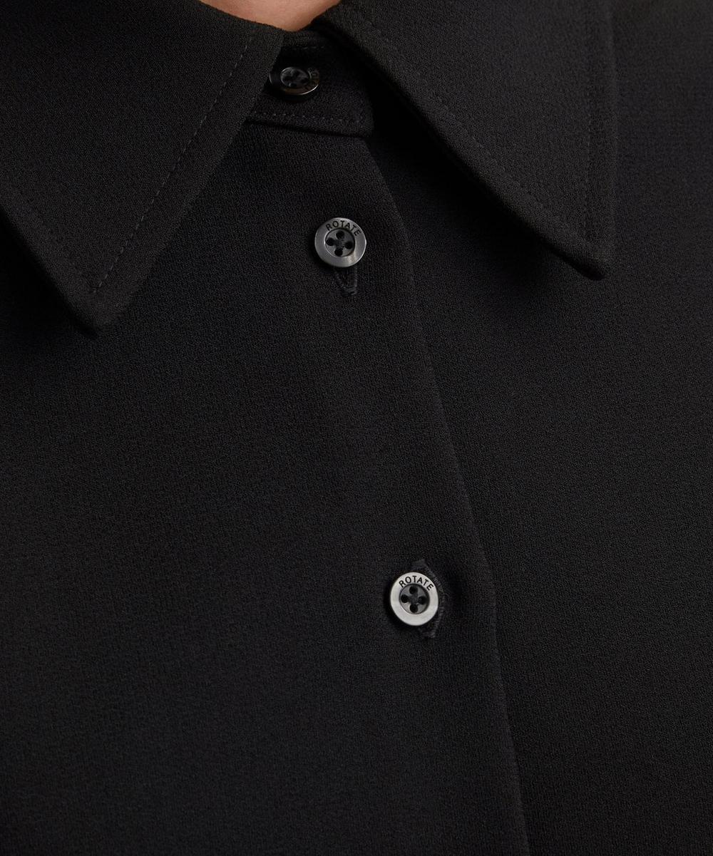 Liberty London ROTATE Birger Christensen Black Suiting Fitted Shirt