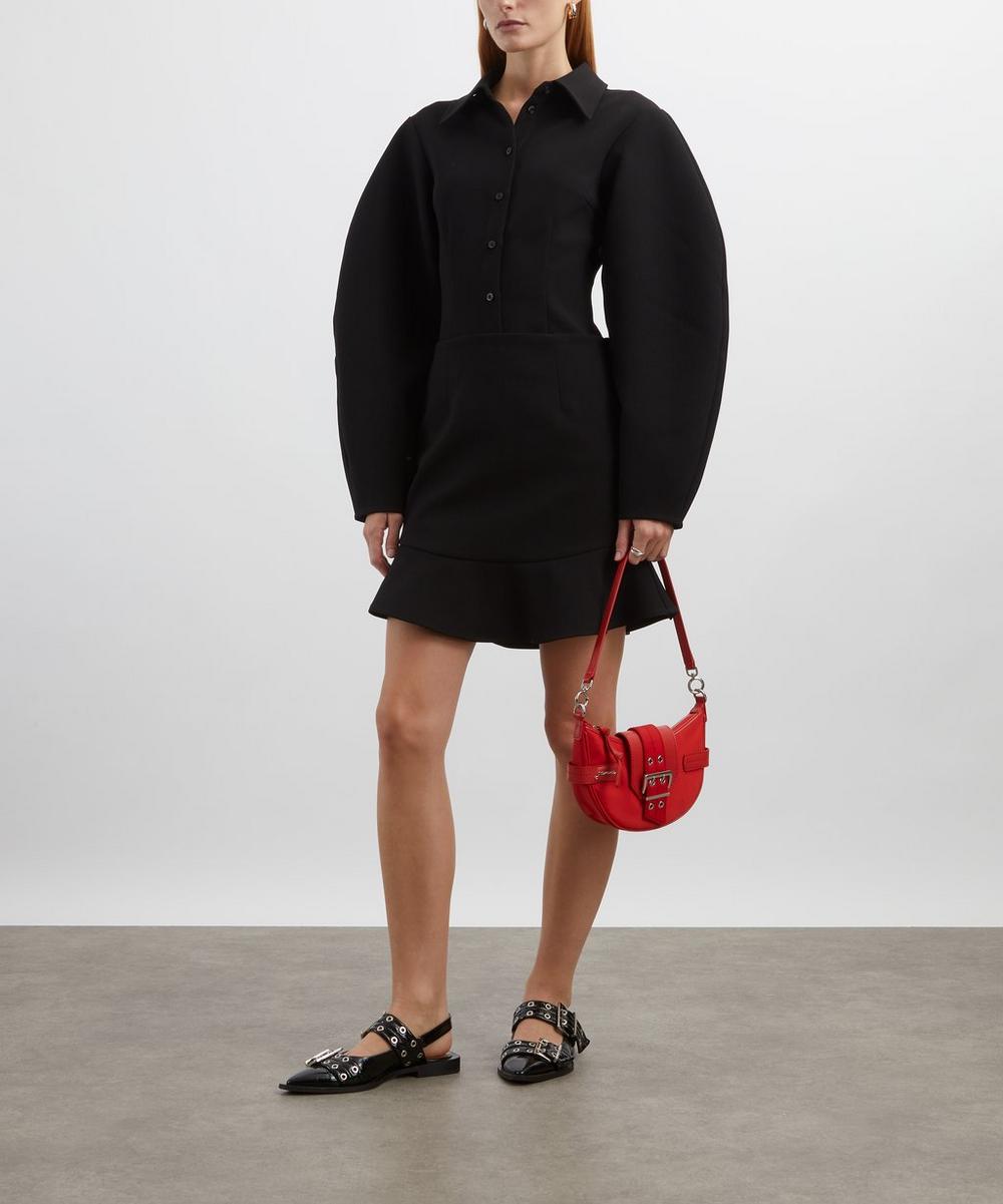 liberty london ROTATE Birger Christensen Black Suiting Fitted Shirt