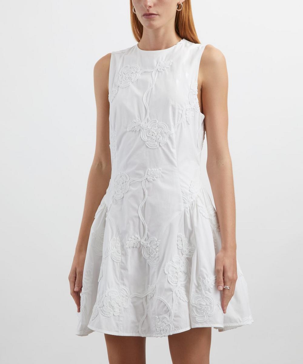 Liberty London ROTATE Birger Christensen Bright White Flower Poplin Mini Dress