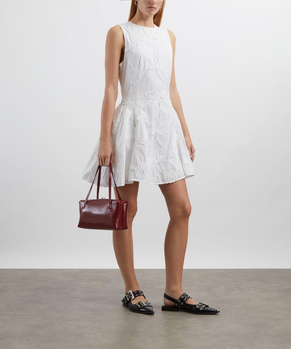 liberty london ROTATE Birger Christensen Bright White Flower Poplin Mini Dress