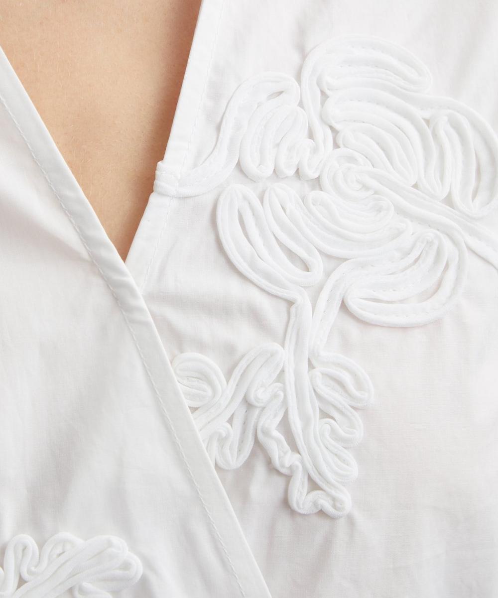 Liberty London ROTATE Birger Christensen Bright White Flower Wrap Shirt