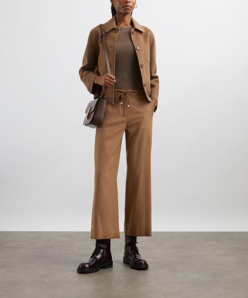 liberty london S Max Mara Floria Wool Jogger Trousers