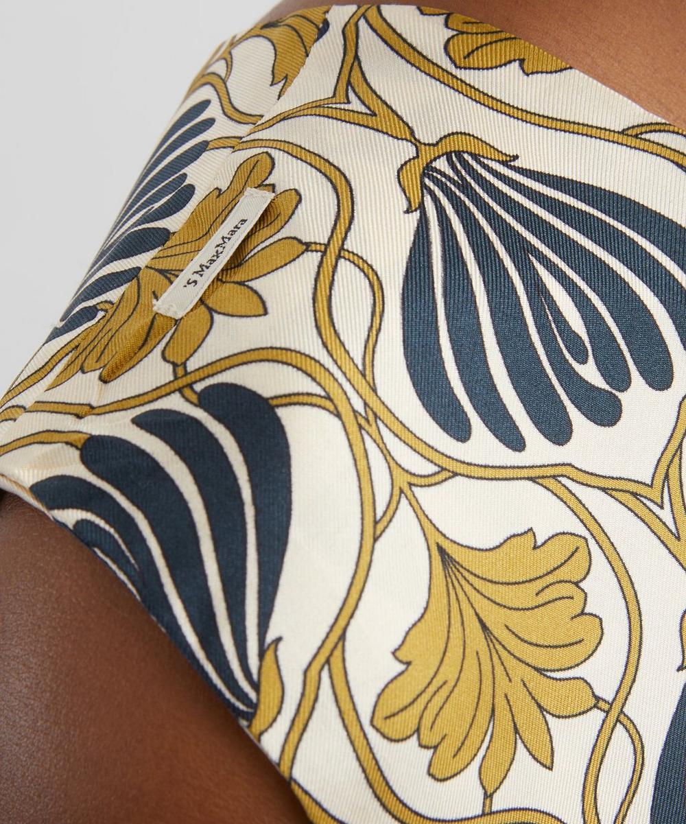 Liberty London S Max Mara Reversible Printed Silk Time Top