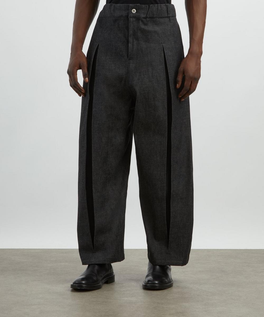 Liberty London SAGE NATION Box Pleat Denim Trousers
