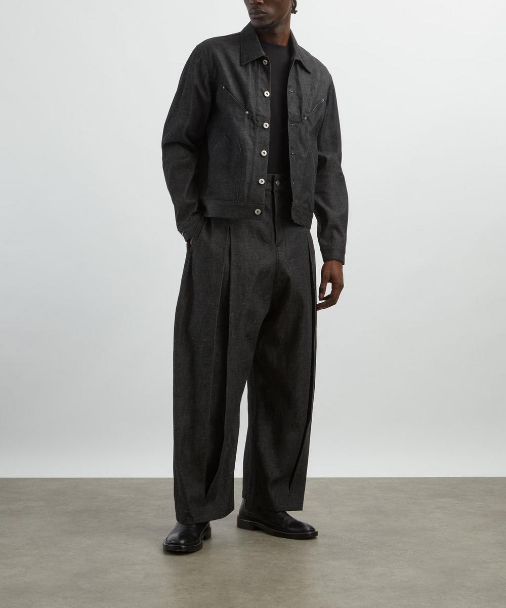 liberty london SAGE NATION Box Pleat Denim Trousers