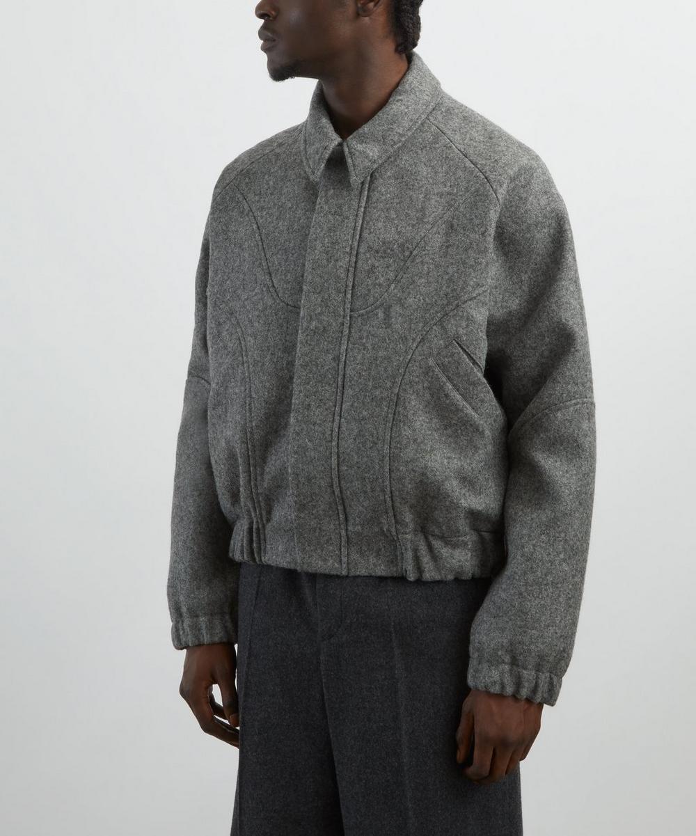 Liberty London SAGE NATION Jiji Marl Grey Wool Jacket