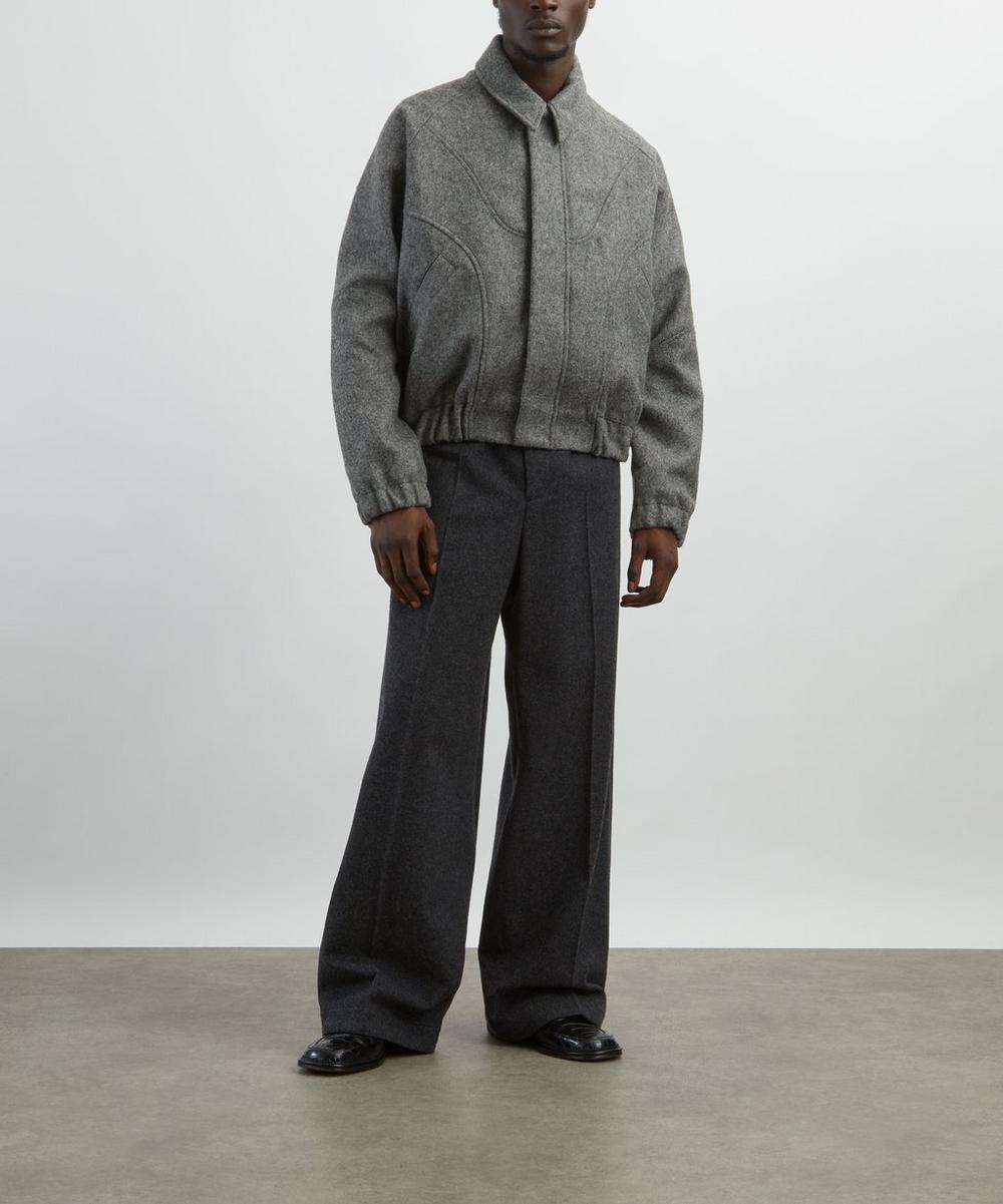 liberty london SAGE NATION Jiji Marl Grey Wool Jacket