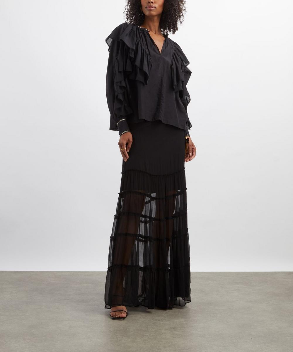 liberty london Scarlett Poppies Selona Ruffle Blouse